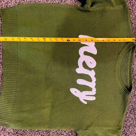 Green 'Merry' Sweater - Picture 3 of 3